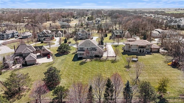 aerial view with a residential view