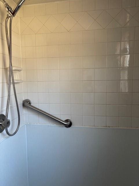 details with tiled shower