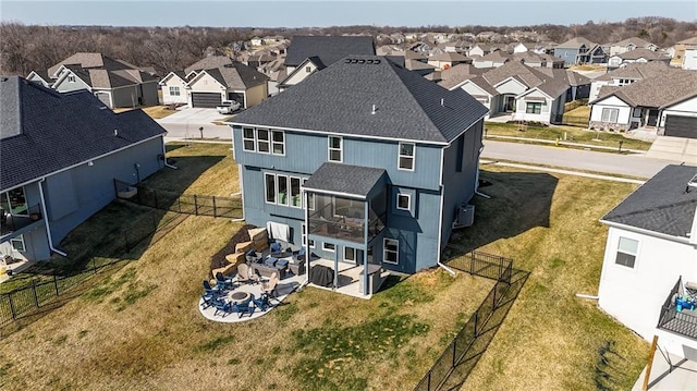 bird's eye view featuring a residential view