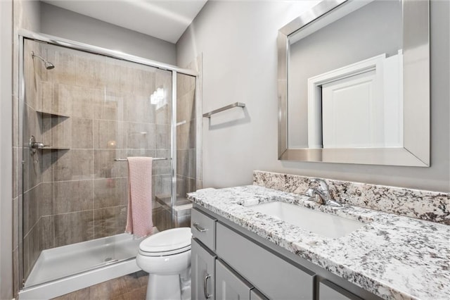 16121 Paradise St, Overland Park, KS 66221 - bathroom with vanity and a stall shower