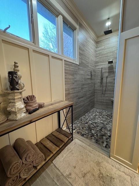 bathroom featuring walk in shower