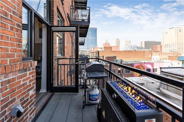 balcony featuring a city view