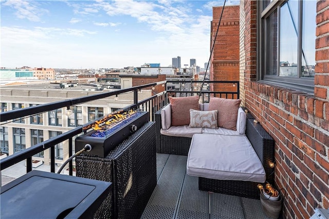 balcony featuring a view of city