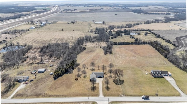 bird's eye view with a rural view