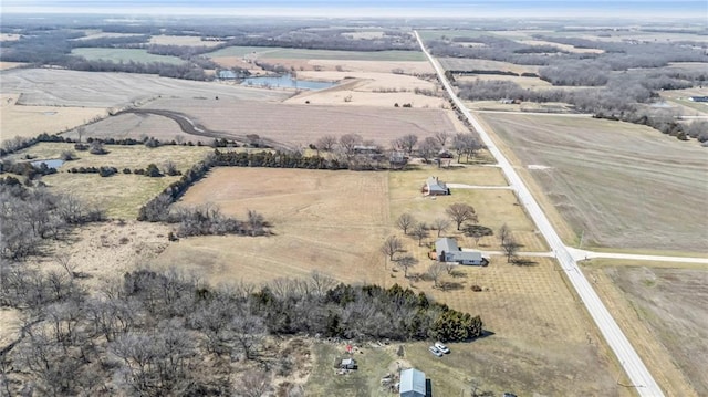 drone / aerial view featuring a rural view