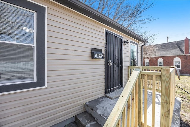 view of doorway to property