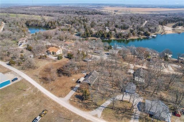 34 Bobcat Dr, Mound City, KS 66056 - aerial view of property's location featuring a large body of water and a heavily wooded area
