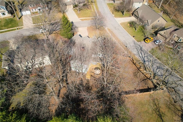 drone / aerial view with a residential view