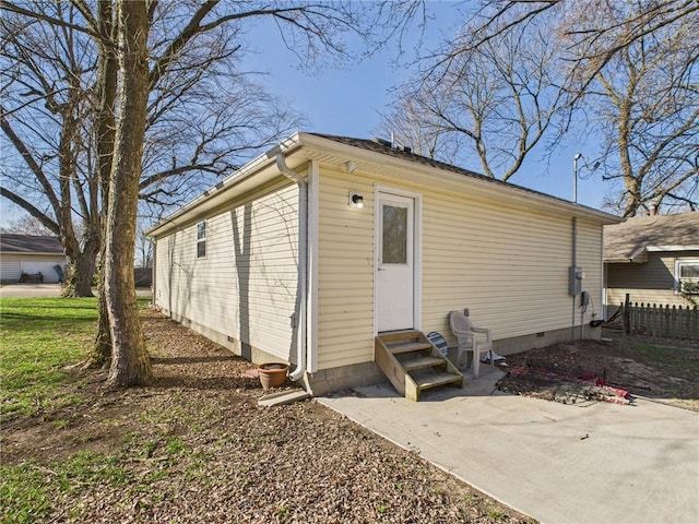 view of outdoor structure with entry steps