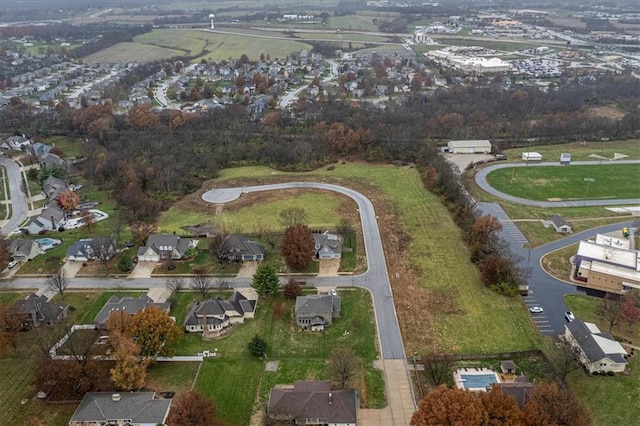 aerial view featuring a residential view