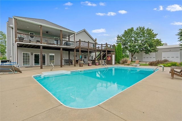 17701 C Hwy, Trimble, MO 64492 - swimming pool with a deck, a patio area, and stairway