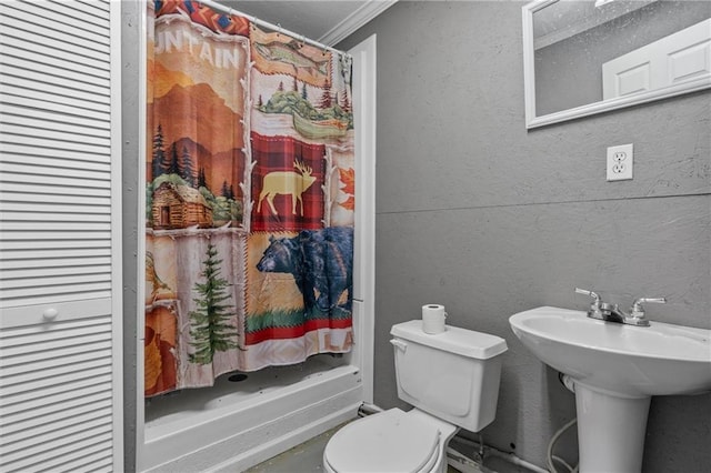 17701 C Hwy, Trimble, MO 64492 - bathroom featuring curtained shower and crown molding