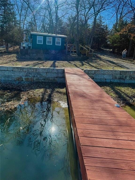 view of dock area