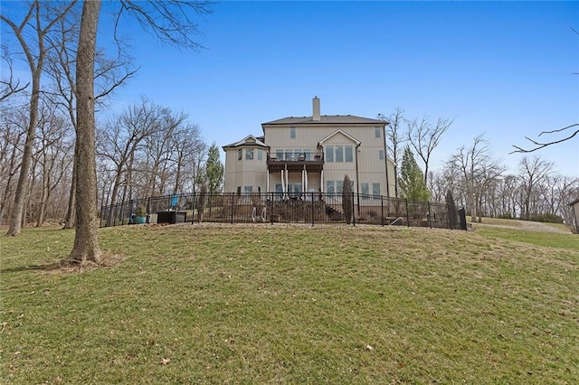 16520 NW 178th St, Platte City, MO 64079 - back of house featuring a chimney and a balcony
