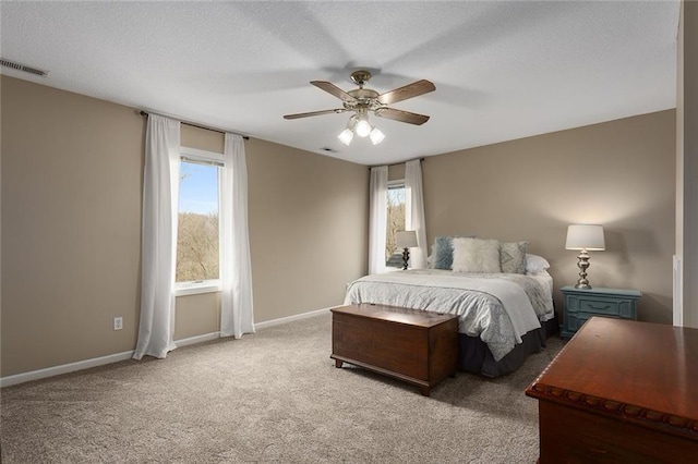 16520 NW 178th St, Platte City, MO 64079 - bedroom featuring multiple windows, carpet flooring, ceiling fan, and a textured ceiling