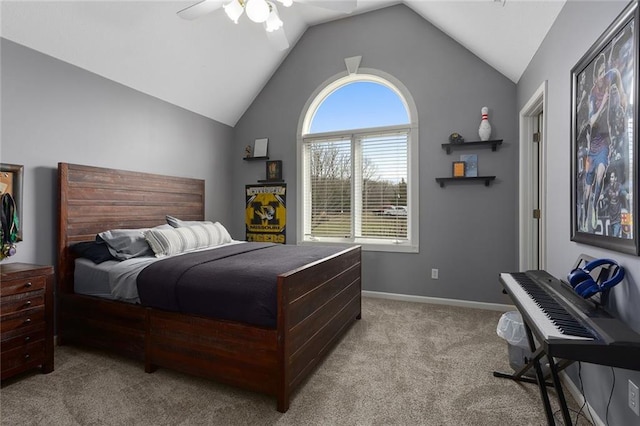 16520 NW 178th St, Platte City, MO 64079 - bedroom featuring lofted ceiling, carpet floors, and a ceiling fan