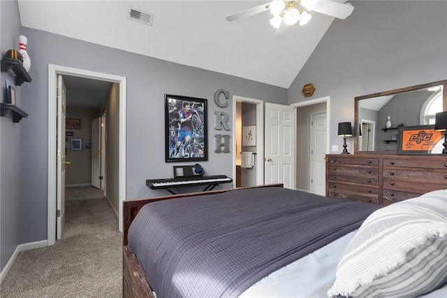 16520 NW 178th St, Platte City, MO 64079 - bedroom featuring carpet, ceiling fan, and high vaulted ceiling