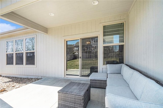 view of patio with outdoor lounge area