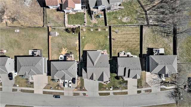 aerial view with a residential view