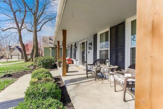 view of patio with covered porch