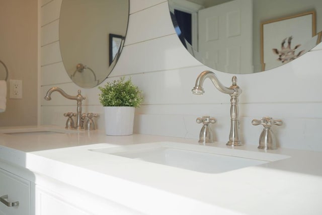interior details with vanity