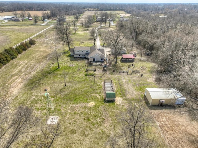 bird's eye view featuring a rural view