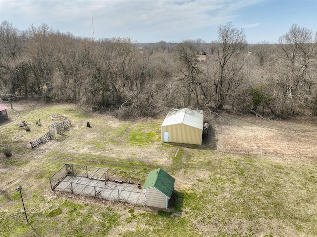 aerial view featuring a rural view