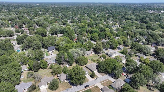 drone / aerial view with a residential view