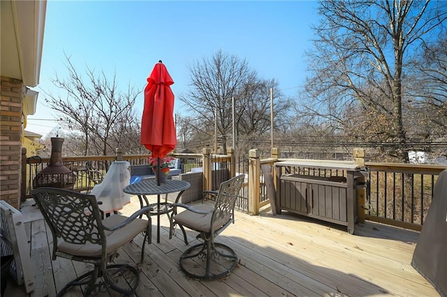 view of wooden deck