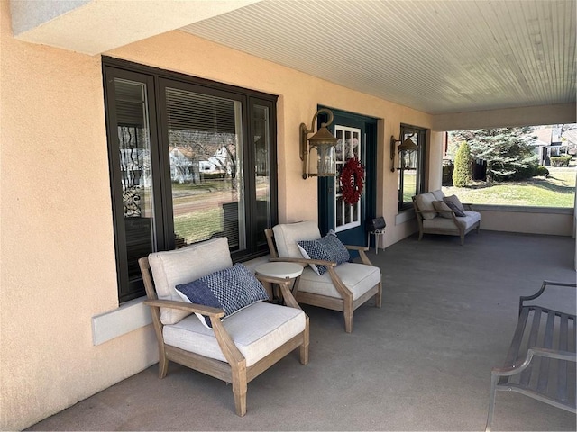 view of patio / terrace featuring covered porch