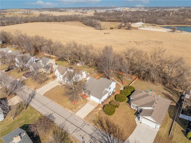 bird's eye view with a residential view