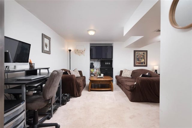 view of carpeted living room