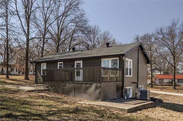 view of front of property with central AC unit