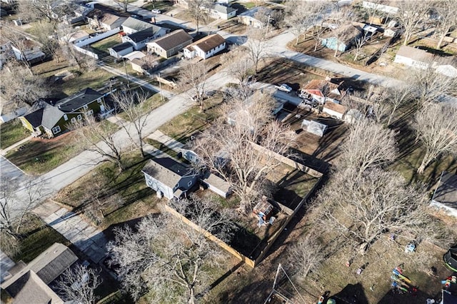 drone / aerial view with a residential view