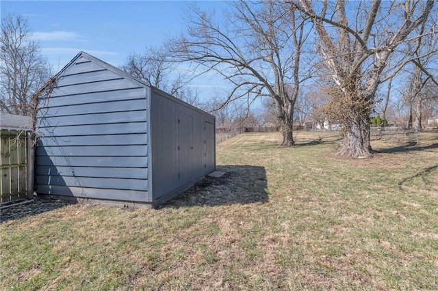 view of shed