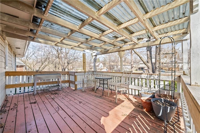 view of wooden terrace