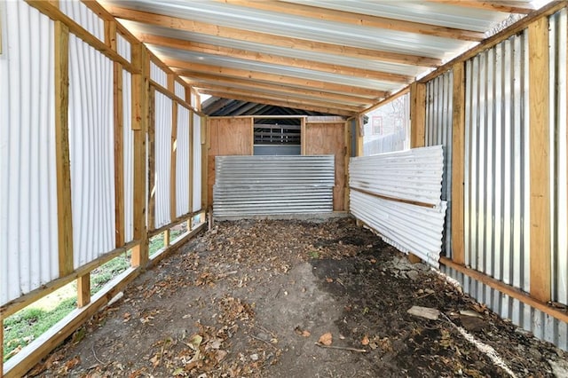 miscellaneous room featuring metal wall