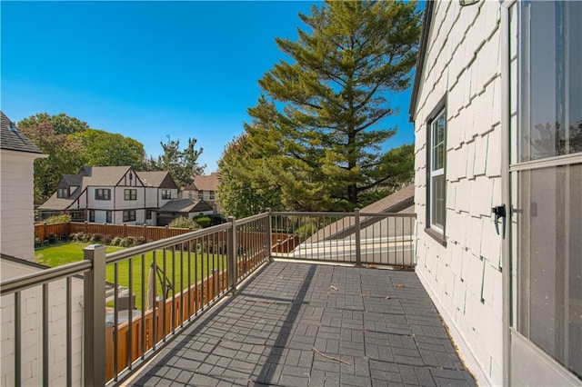 balcony with a residential view