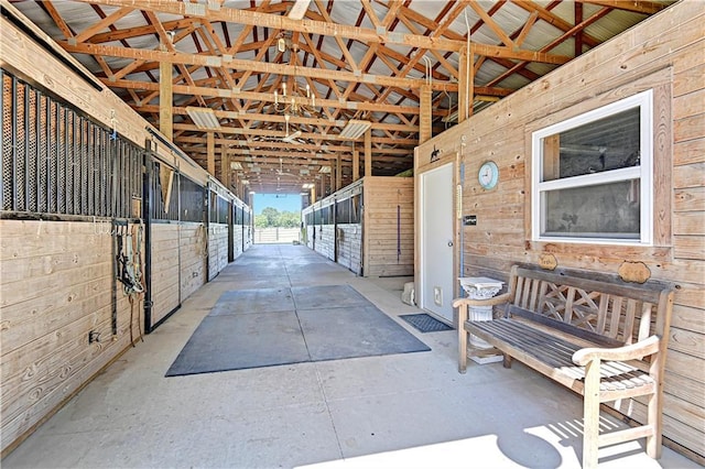 view of horse barn