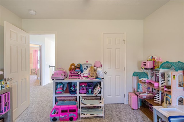 playroom featuring carpet floors