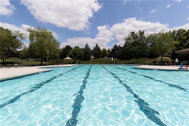 pool with fence