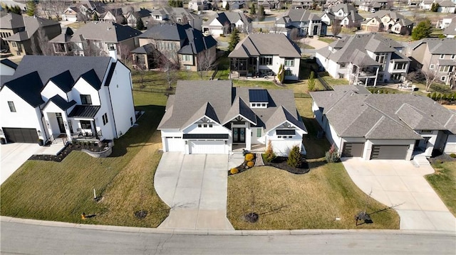 drone / aerial view with a residential view