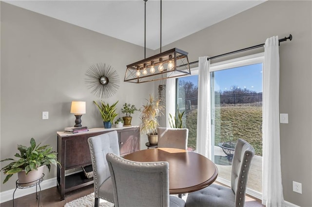 dining area with baseboards