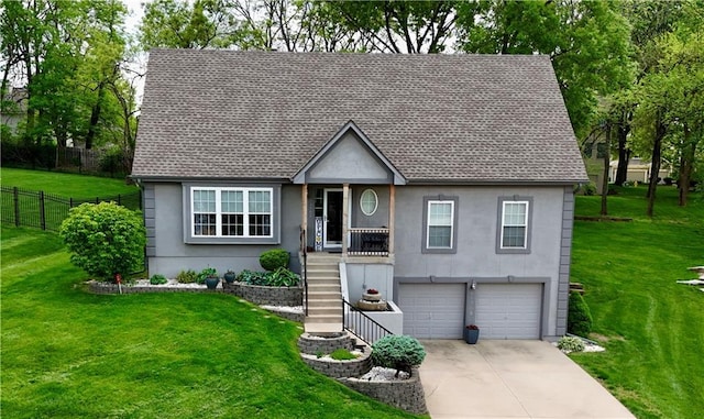 11705 E 86th Ter, Raytown, MO 64138 - view of front of property featuring stucco siding, concrete driveway, a garage, and a shingled roof