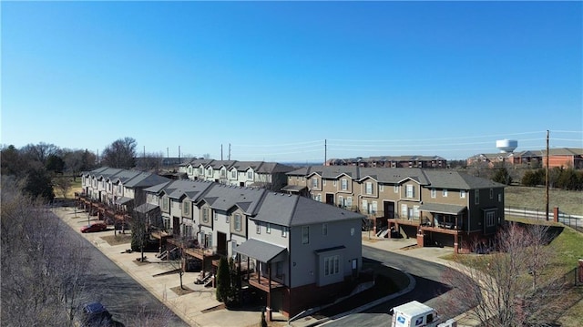 bird's eye view with a residential view