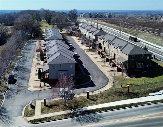 aerial view featuring a residential view