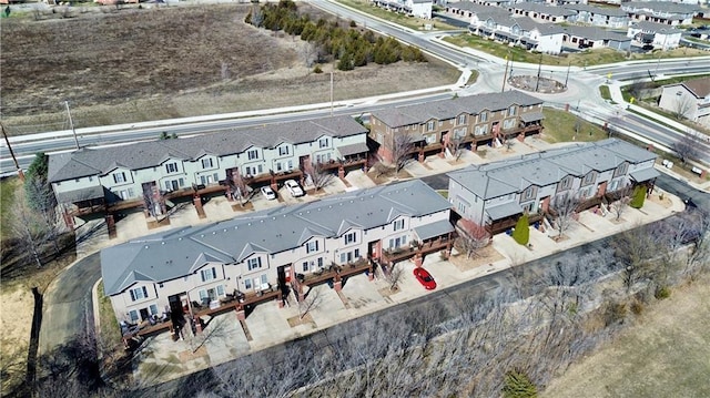 bird's eye view with a residential view