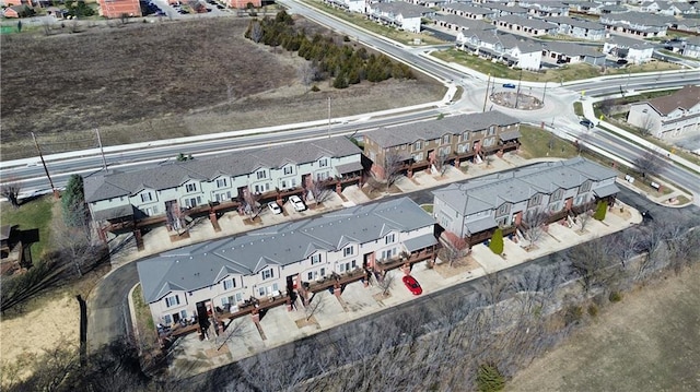 aerial view featuring a residential view