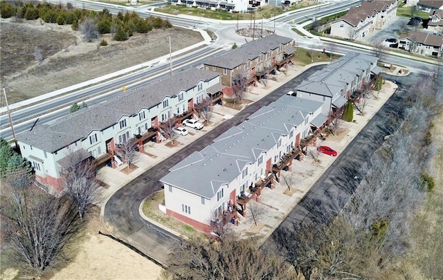 aerial view with a residential view