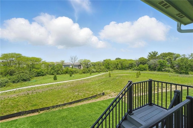 1518 NW 106th Ter, Kansas City, MO 64155 - wooden terrace with a view of countryside and a yard